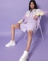 Shop Women's Lilac Bomber Jacket-Full