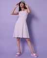 Shop Women's Lilac Flarred Slim Fit Dress-Front