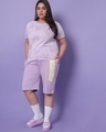 Shop Feel Good Lilac Plus Size AOP Half Sleeve T-shirt-Full