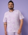 Shop Men's Purple All Over Printed Plus Size T-shirt-Front