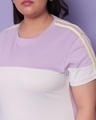 Shop Feel Good Lilac Plus Size Colorblock T-shirt