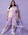 Shop Feel Good Lilac Plus Size Colorblock T-shirt-Full