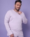 Shop Feel Good Lilac Plus Size Full Sleeve T-shirt-Front