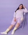 Shop Feel Good Lilac Plus Size Full Sleeve T-shirt-Full