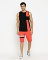 Shop Fiery Stripes Men's Sports Trim Shorts-Full