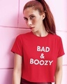 Shop Bad And Boozy Red Crop Top-Front