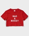 Shop Bad And Boozy Red Crop Top-Design