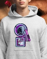 Shop Men's Grey Shapes & Stars Abstract Hoodie-Design