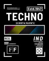Shop Techno India Black Tee-Full