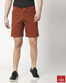 Shop Burnt Orange Men's Chinos Shorts-Front