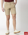 Shop Khakhi Men's Chinos Shorts-Front