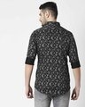 Shop Men's Black Slim Fit Casual Print Shirt-Full