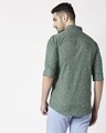Shop Men's Jumper Green Slim Fit Casual Print Shirt-Design
