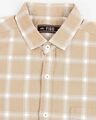 Shop Men's Khakhi Slim Fit Casual Check Shirt