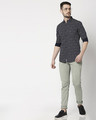 Shop Men's Navy Slim Fit Casual Print Shirt