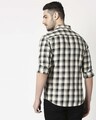 Shop Men's Off White Slim Fit Casual Check Shirt-Full