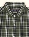 Shop Men's Olive Green Slim Fit Casual Check Shirt