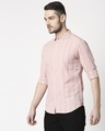 Shop Men's Pink Slim Fit Casual Check Shirt-Design