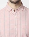 Shop Men's Pink Slim Fit Casual Check Shirt