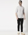 Shop Men's Stone Grey Slim Fit Casual Check Shirt