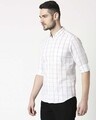 Shop Men's White Slim Fit Casual Check Shirt-Design