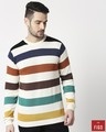 Shop Multicolour Striped Sweater-Front