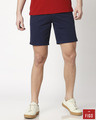 Shop Navy Blue Men's Chinos Shorts-Front