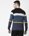 Shop Navy Colour Block Sweater-Full