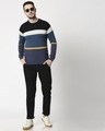 Shop Navy Colour Block Sweater