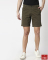 Shop Olive Green Men's Chinos Shorts-Front