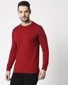 Shop Red Colour Block Sweater-Design