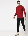 Shop Red Colour Block Sweater