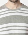 Shop Stone Grey Striped Sweater