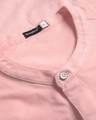 Shop Fiji Pink Mandarin Collar Pique Shirt
