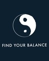 Shop Find Your Balance Half Sleeve Printed T-Shirts Navy Blue-Full