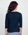 Shop Find Your Balance Round Neck 3/4 Sleeve T-Shirt Navy Blue-Design