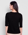 Shop Find Your Balance  Round Neck 3/4 Sleeve T-Shirts Black-Design