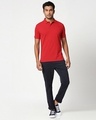 Shop Men's Red Polo T-shirt-Full