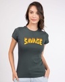 Shop Fire Savage Half Sleeve T-Shirt-Front