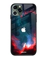 Shop Flames Printed Silicon Glass Cover For iPhone 11 Pro (Light Weight, Impact Resistant)-Front