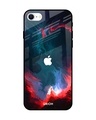 Shop Flames Printed Silicon Glass Cover For iPhone SE 2022 (Light Weight, Impact Resistant)-Front