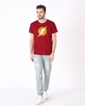 Shop Flash Doodle Logo Half Sleeve T-Shirt (FL)-Full