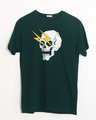 Shop Flash Skull Half Sleeve T-Shirt-Front