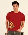 Shop Flash Thunder Half Sleeve T-Shirt  (FL) Bold Red-Front