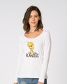 Shop Flawless Tweety Scoop Neck Full Sleeve T-Shirt (LTL)-Front