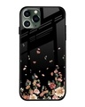 Shop Floating Floral Print Premium Glass Case for Apple iPhone 11 Pro Max(Shock Proof, Scratch Resistant)-Front