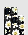 Shop Floral Daisy White Premium Glass Case for Apple iPhone 12 Mini-Design