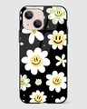 Shop Floral Daisy White Premium Glass Case for Apple iPhone 15-Front