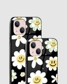 Shop Floral Daisy White Premium Glass Case for Apple iPhone 15-Design