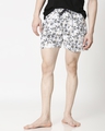 Shop Floral Pattern Yellow Side Pocket Boxer-Front